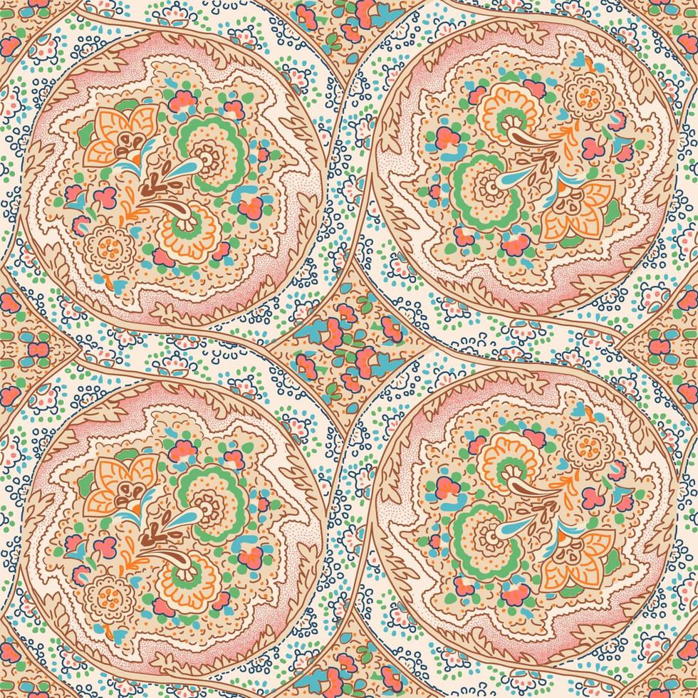 moderne main tiré paisley ornement modèle. abstrait rétro ethnique style. à la mode vecteur modèle pour votre conception.