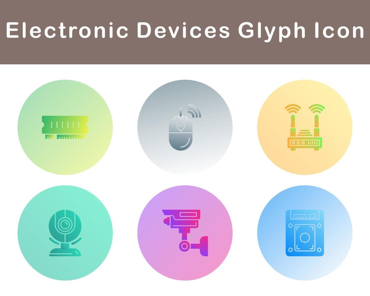 électronique dispositifs vecteur icône ensemble