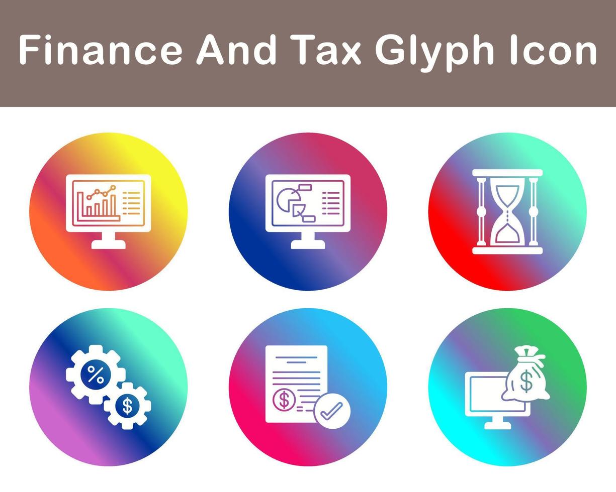la finance et impôt vecteur icône ensemble