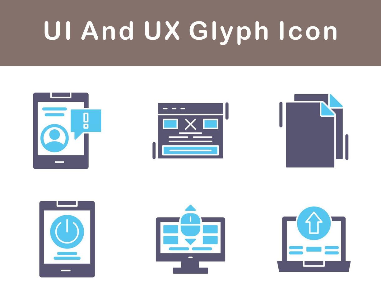 ui et ux vecteur icône ensemble