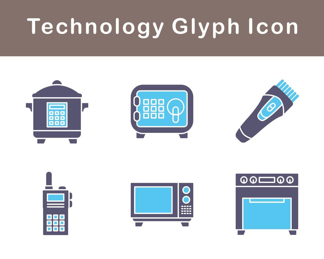 La technologie vecteur icône ensemble