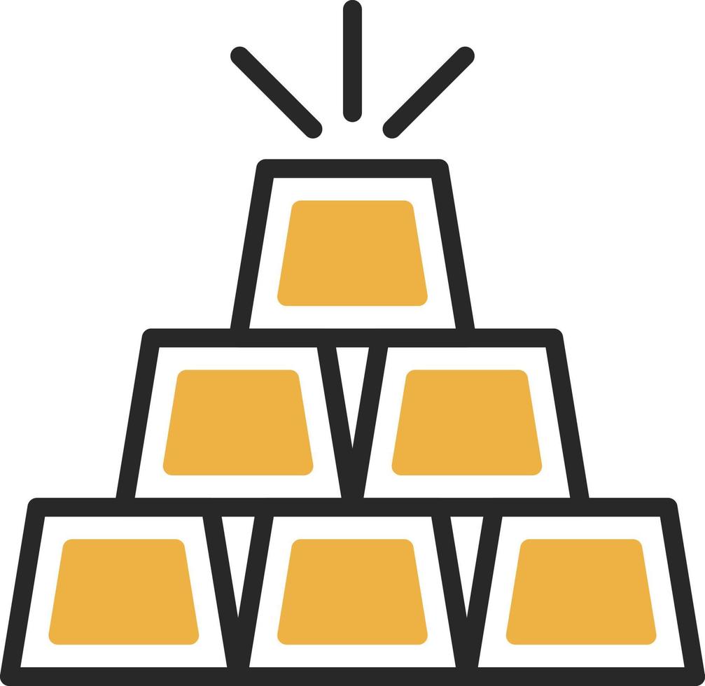 conception d'icône vectorielle de lingots d'or vecteur