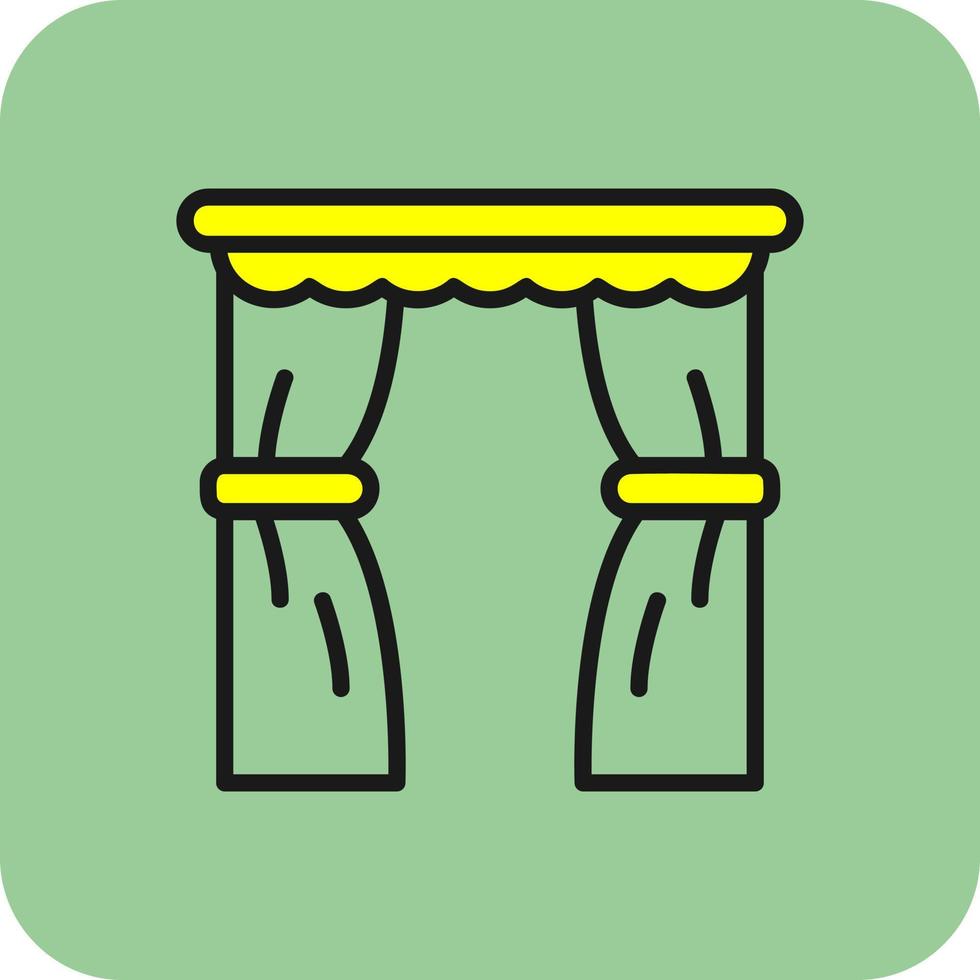 conception d'icône de vecteur de rideaux
