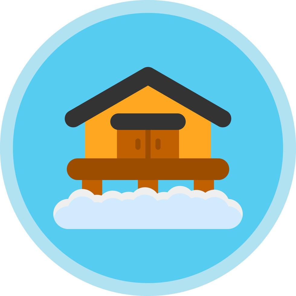 conception d'icône de vecteur de station de ski