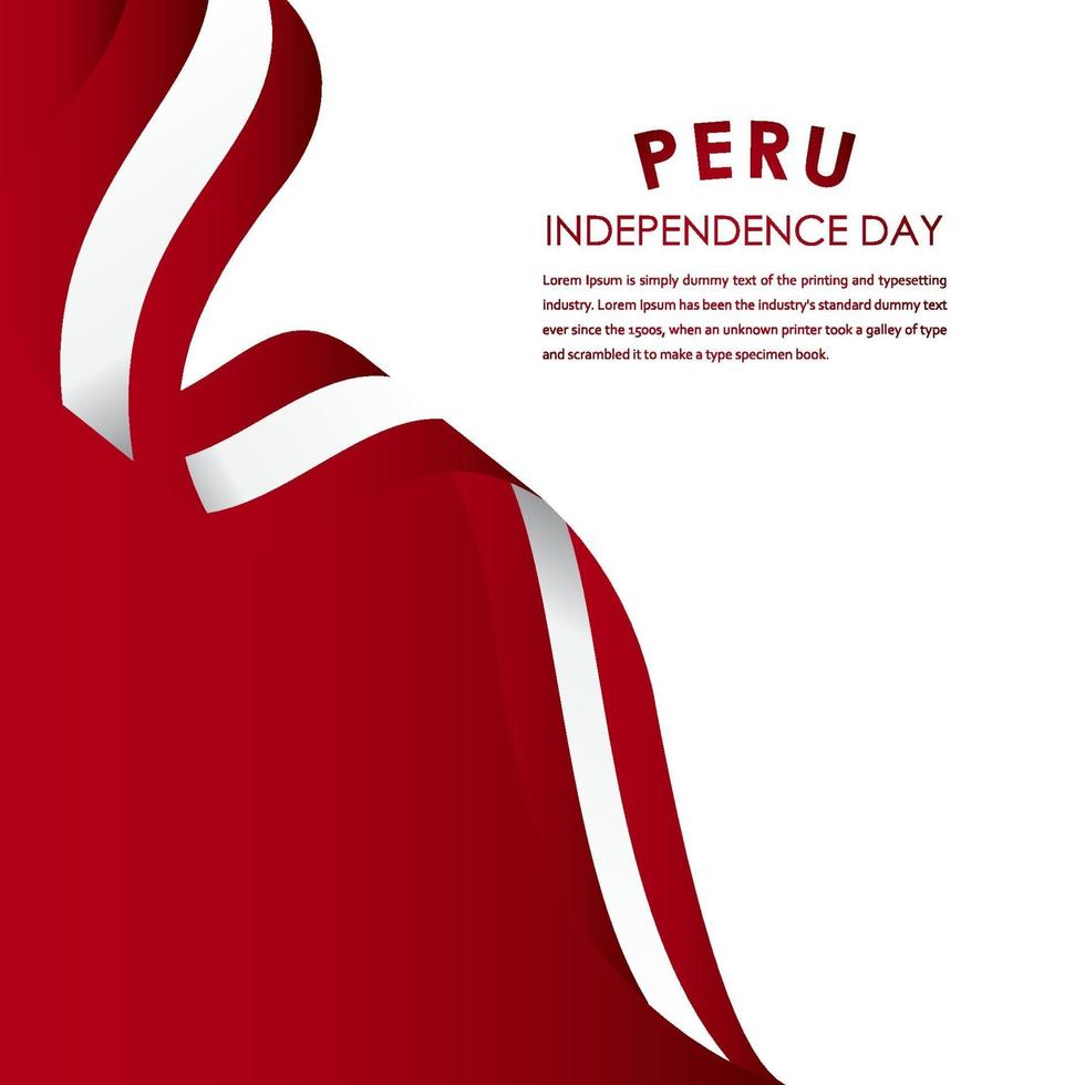 joyeuses fêtes de l'indépendance du Pérou vector illustration de conception de modèle