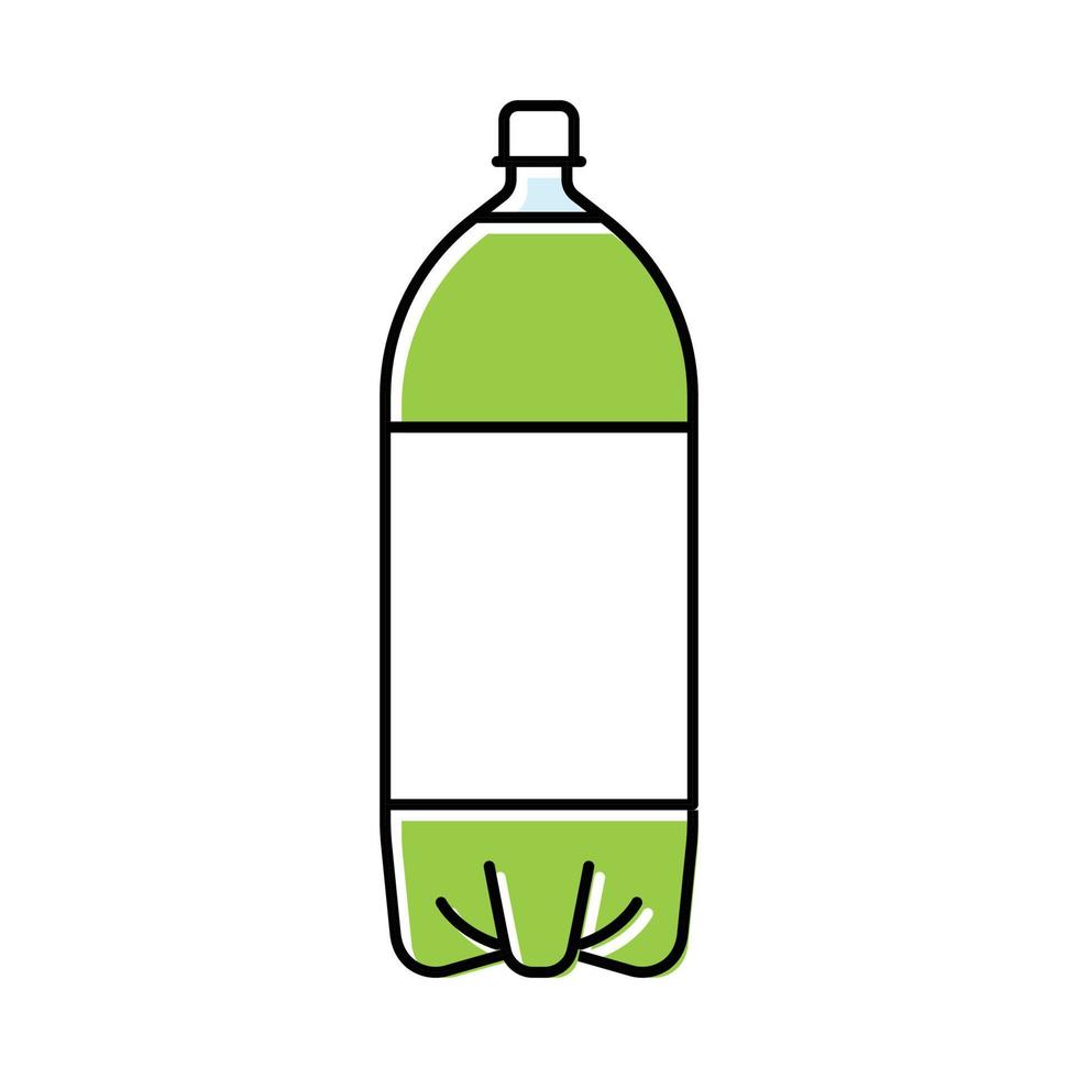 boisson un soda Plastique bouteille Couleur icône vecteur illustration