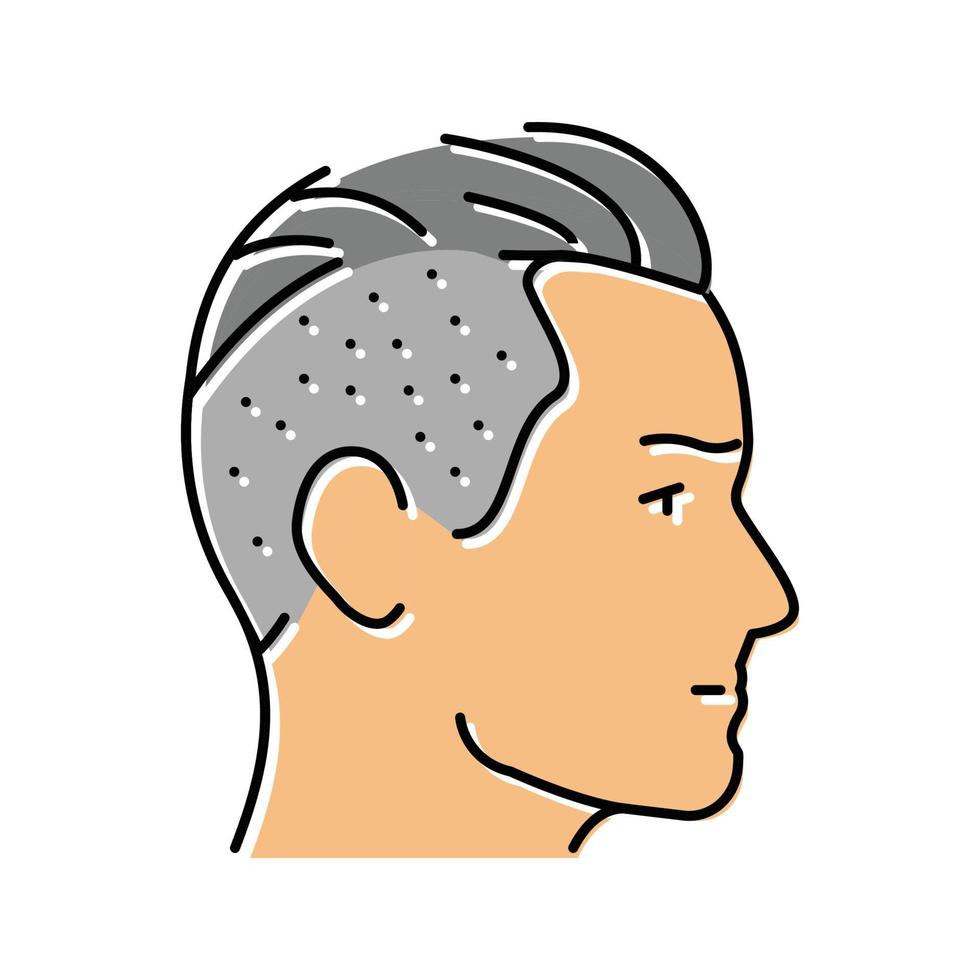 saper coiffure Masculin Couleur icône vecteur illustration