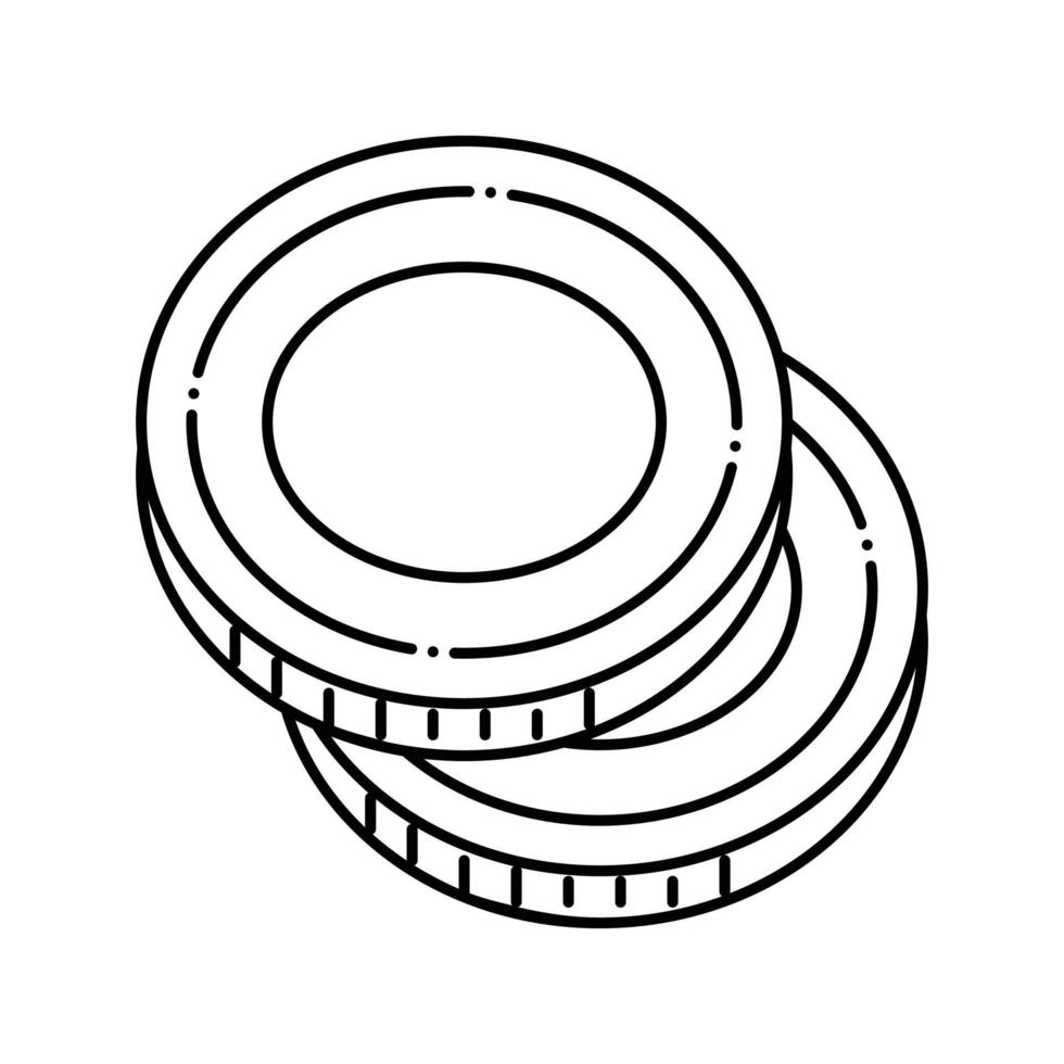 pile pièce de monnaie ligne icône vecteur illustration