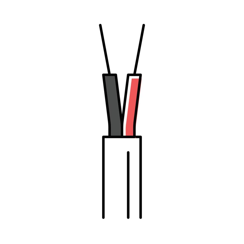 orateur câble câble Couleur icône vecteur illustration