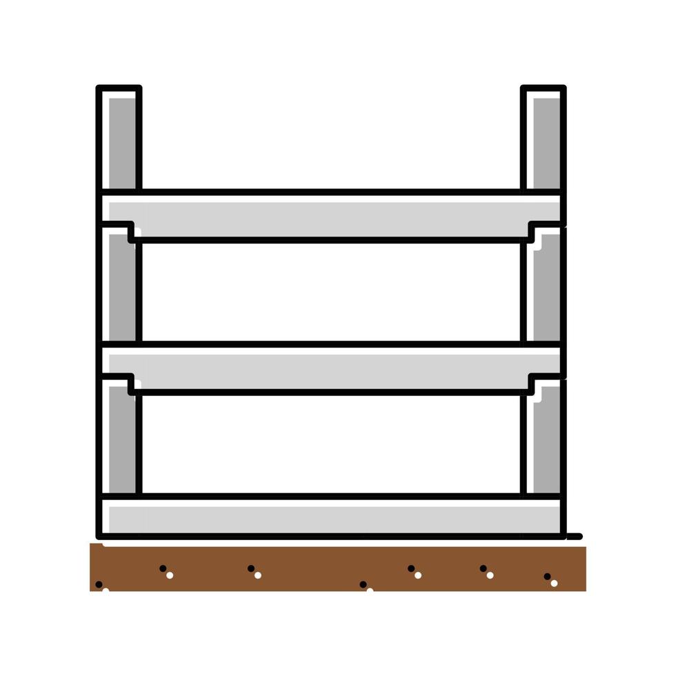 rcc faisceau bâtiment structure Couleur icône vecteur illustration