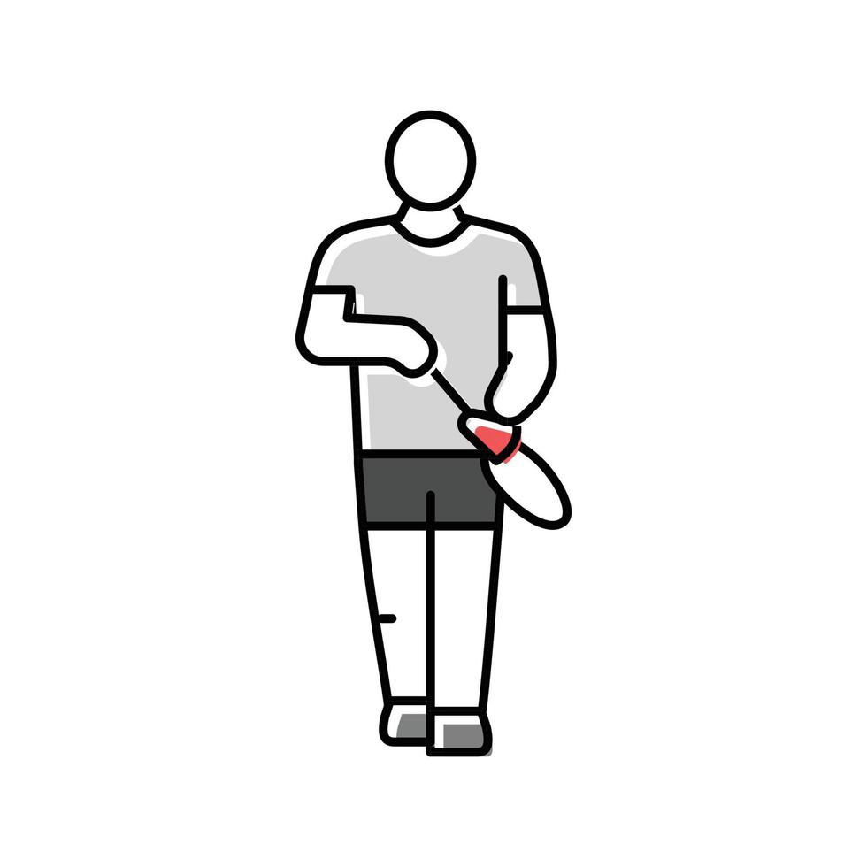 aptitude badminton Couleur icône vecteur illustration