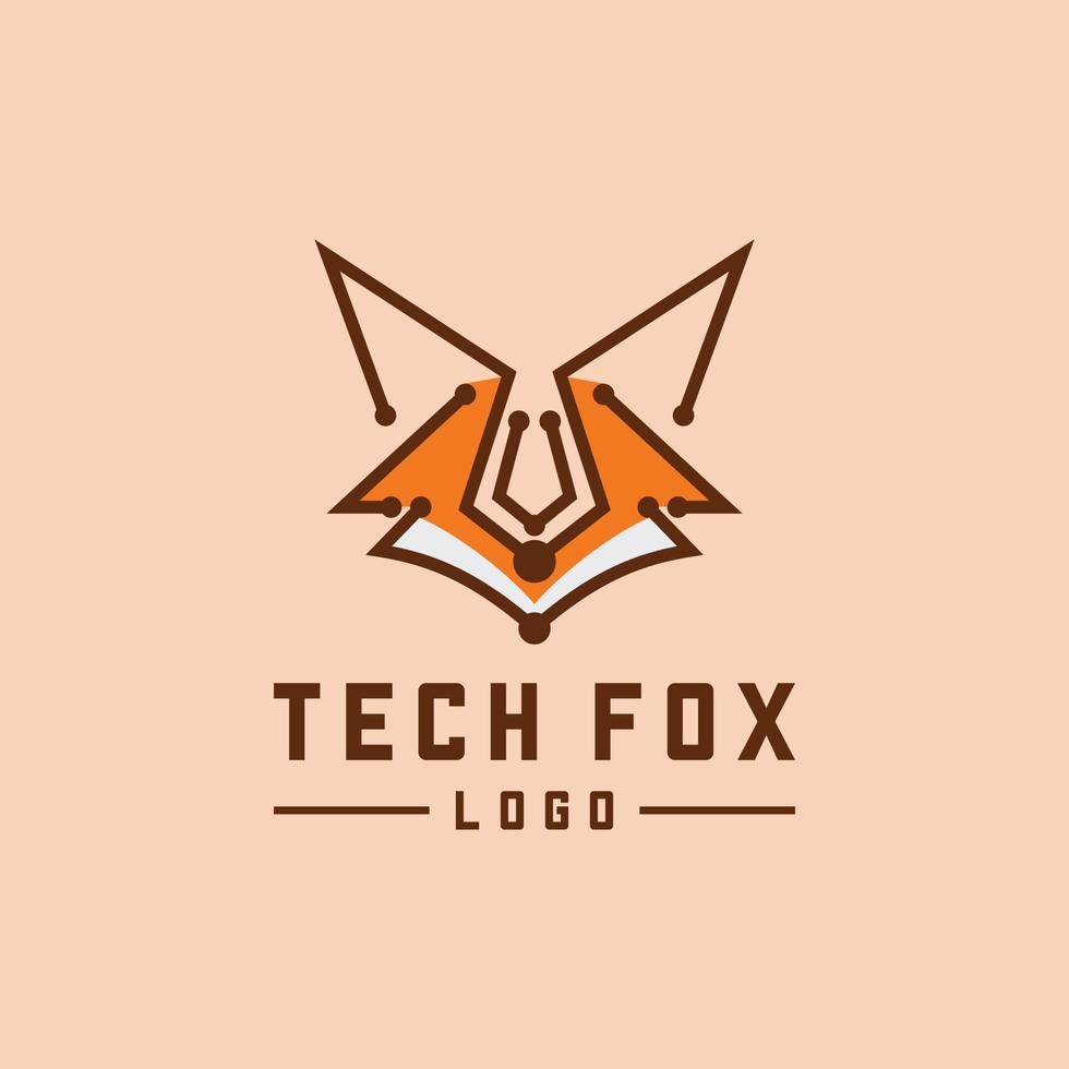 La technologie Renard logo avec unique éléments. prime vecteur