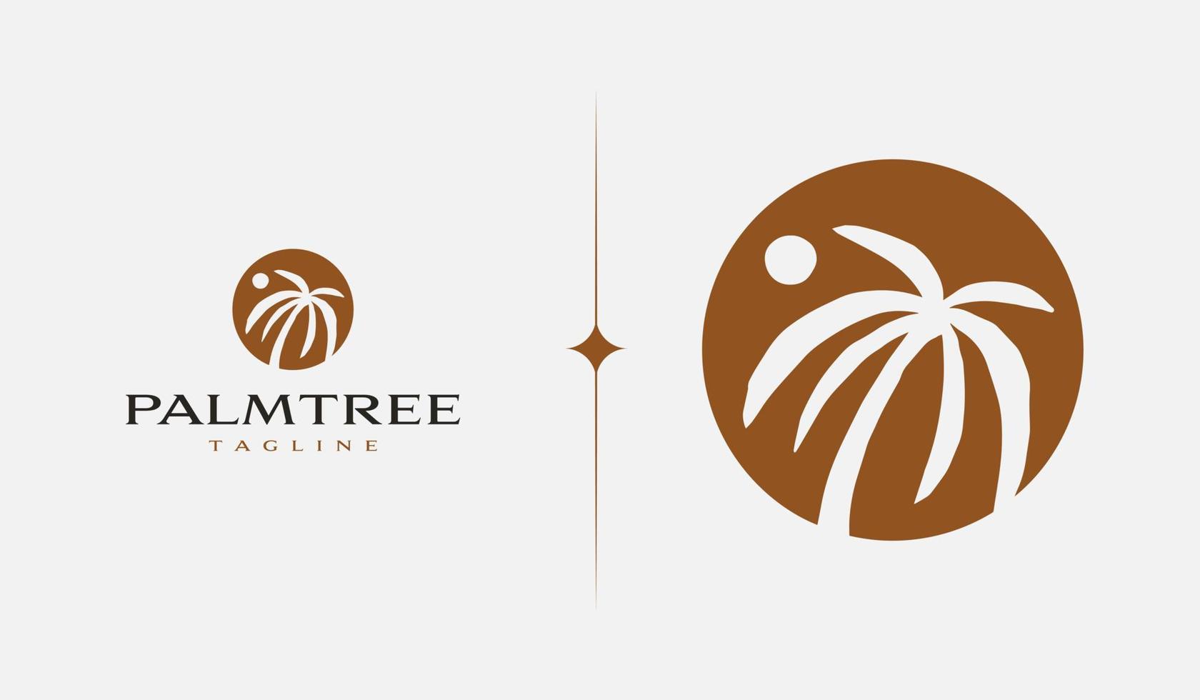 paume arbre été tropical. universel Créatif prime symbole. vecteur signe icône logo modèle. vecteur illustration