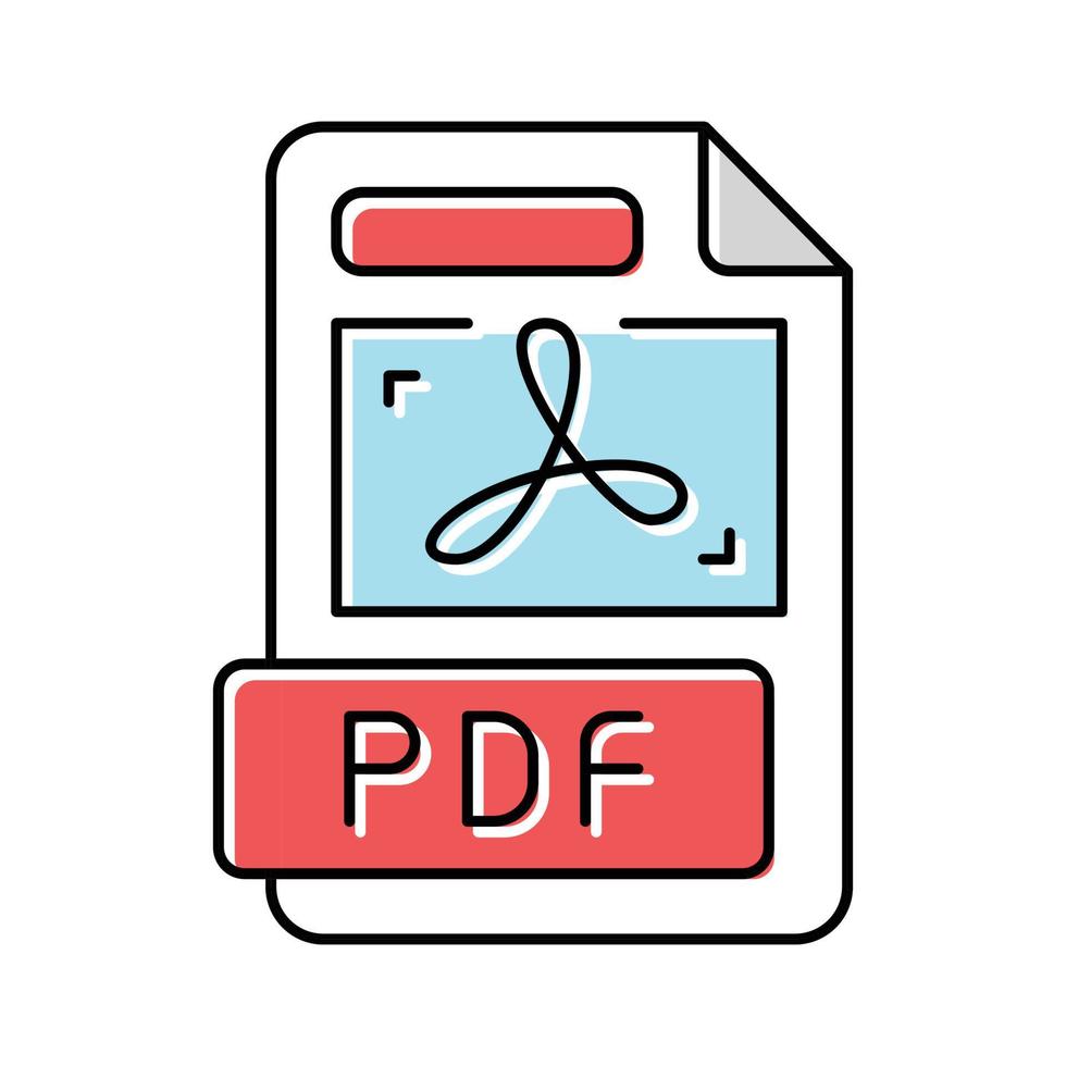 pdf fichier format document Couleur icône vecteur illustration