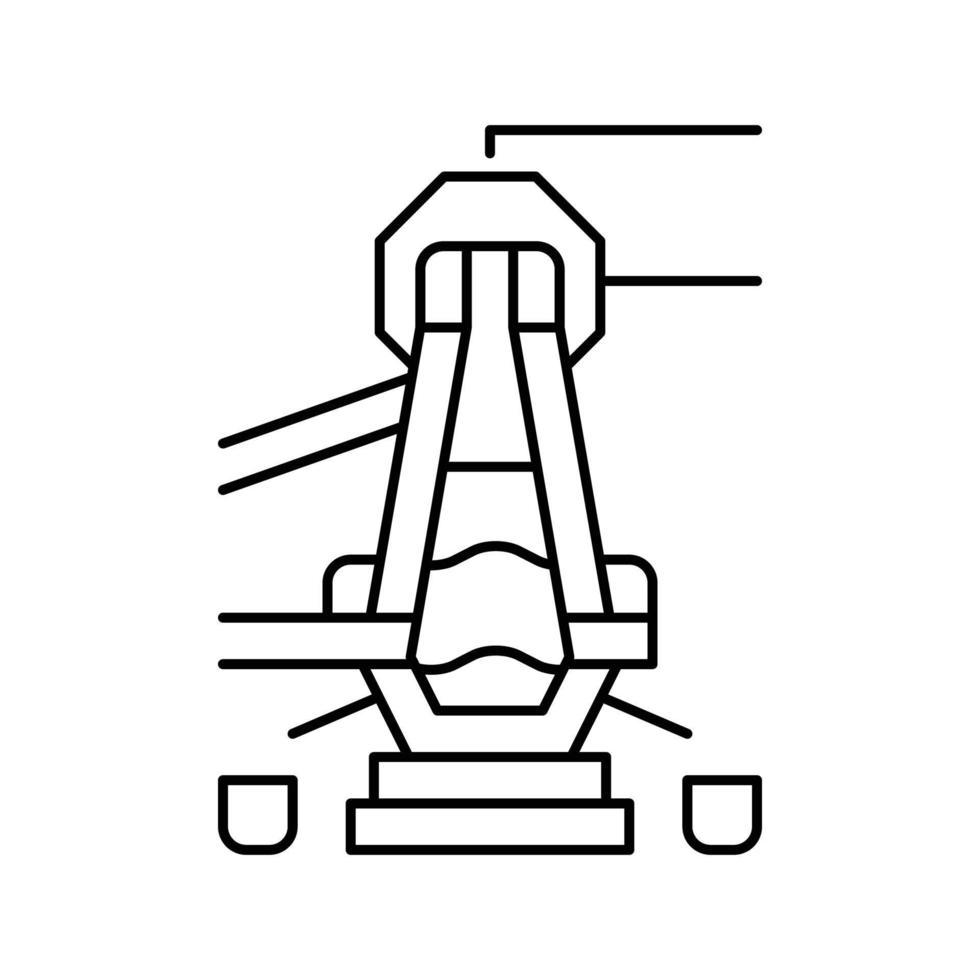 explosion fourneau acier production ligne icône vecteur illustration