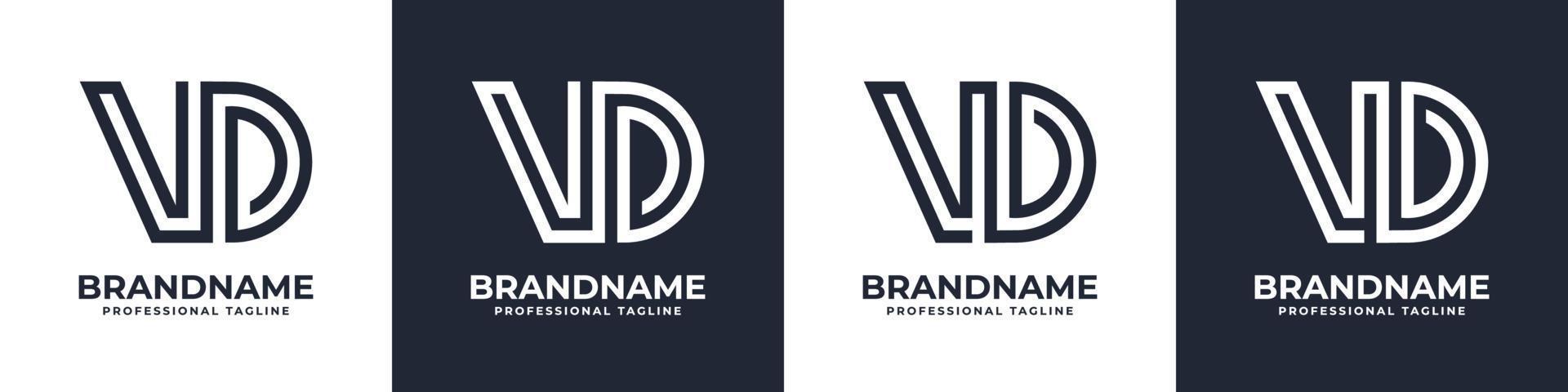 Facile vd monogramme logo, adapté pour tout affaires avec vd ou dv initial. vecteur
