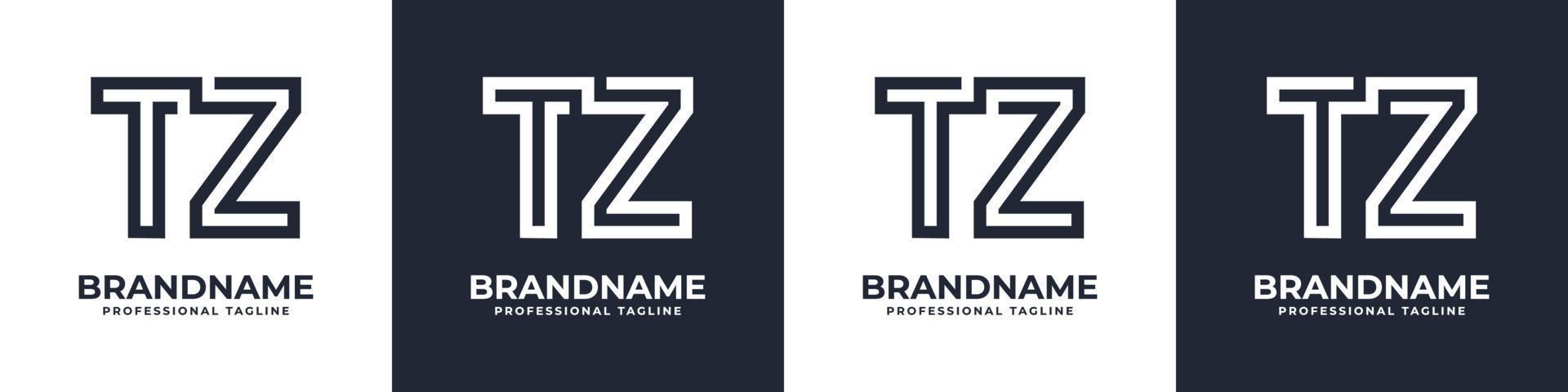 Facile tz monogramme logo, adapté pour tout affaires avec tz ou zt initial. vecteur