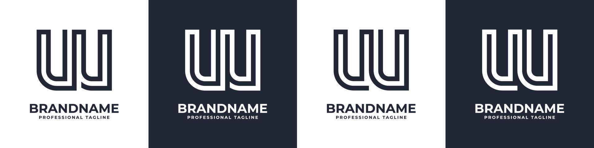 Facile euh monogramme logo, adapté pour tout affaires avec euh ou u initial. vecteur