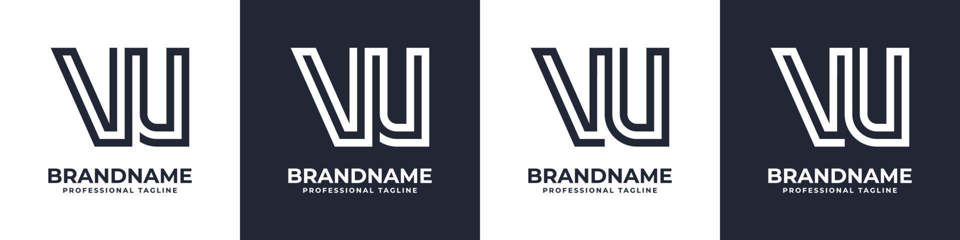 Facile vu monogramme logo, adapté pour tout affaires avec vu ou uv initial. vecteur
