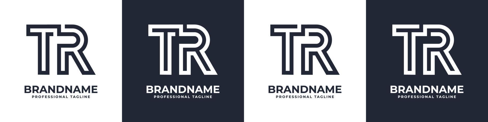 Facile tr monogramme logo, adapté pour tout affaires avec tr ou rt initial. vecteur