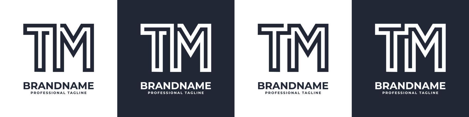 Facile tm monogramme logo, adapté pour tout affaires avec tm ou mt initial. vecteur