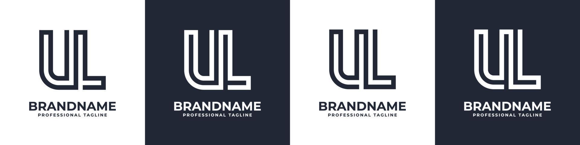 Facile ul monogramme logo, adapté pour tout affaires avec ul ou lu initial. vecteur