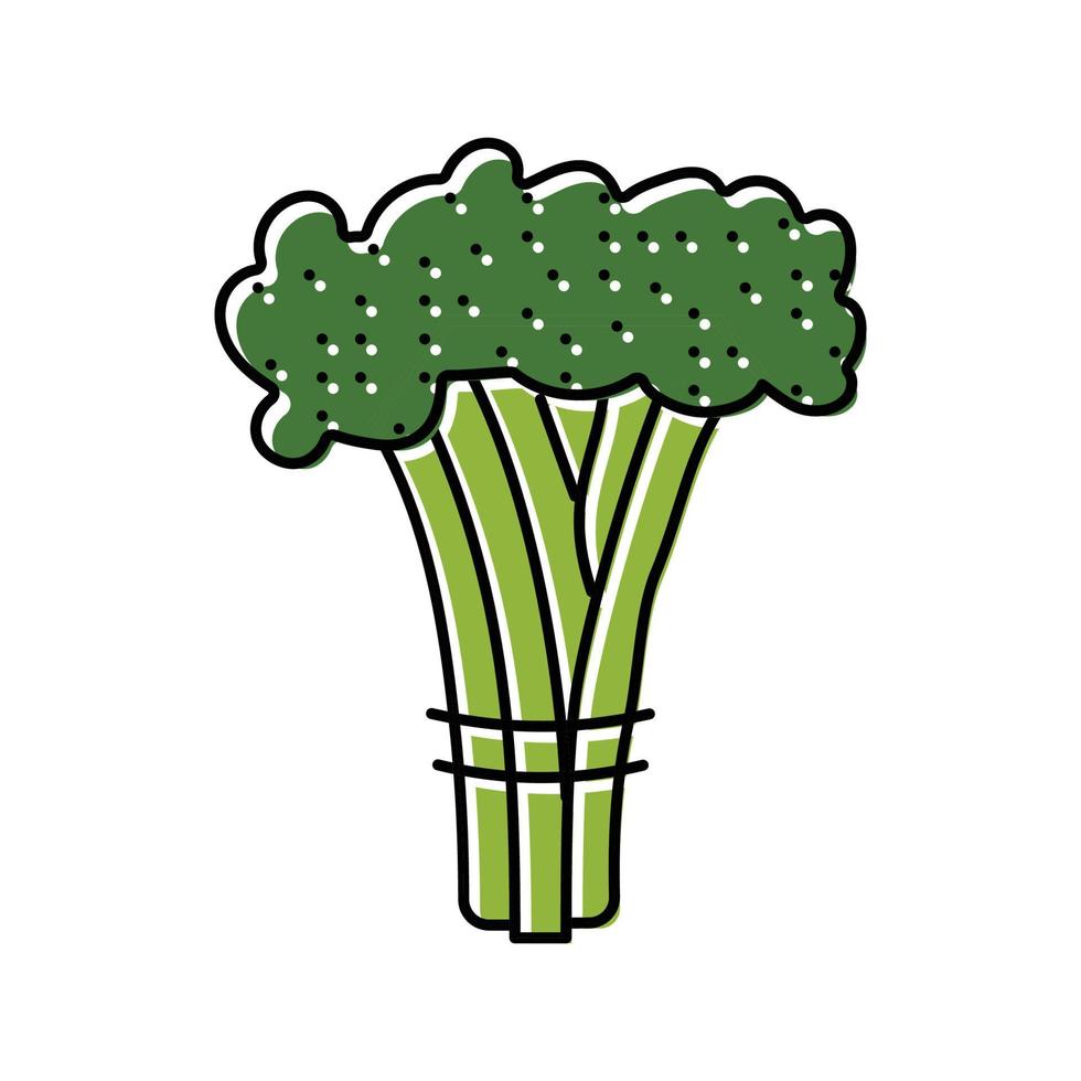 brocoli rabe Couleur icône vecteur illustration