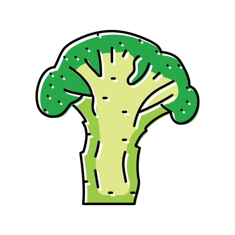 tranche brocoli Couleur icône vecteur illustration