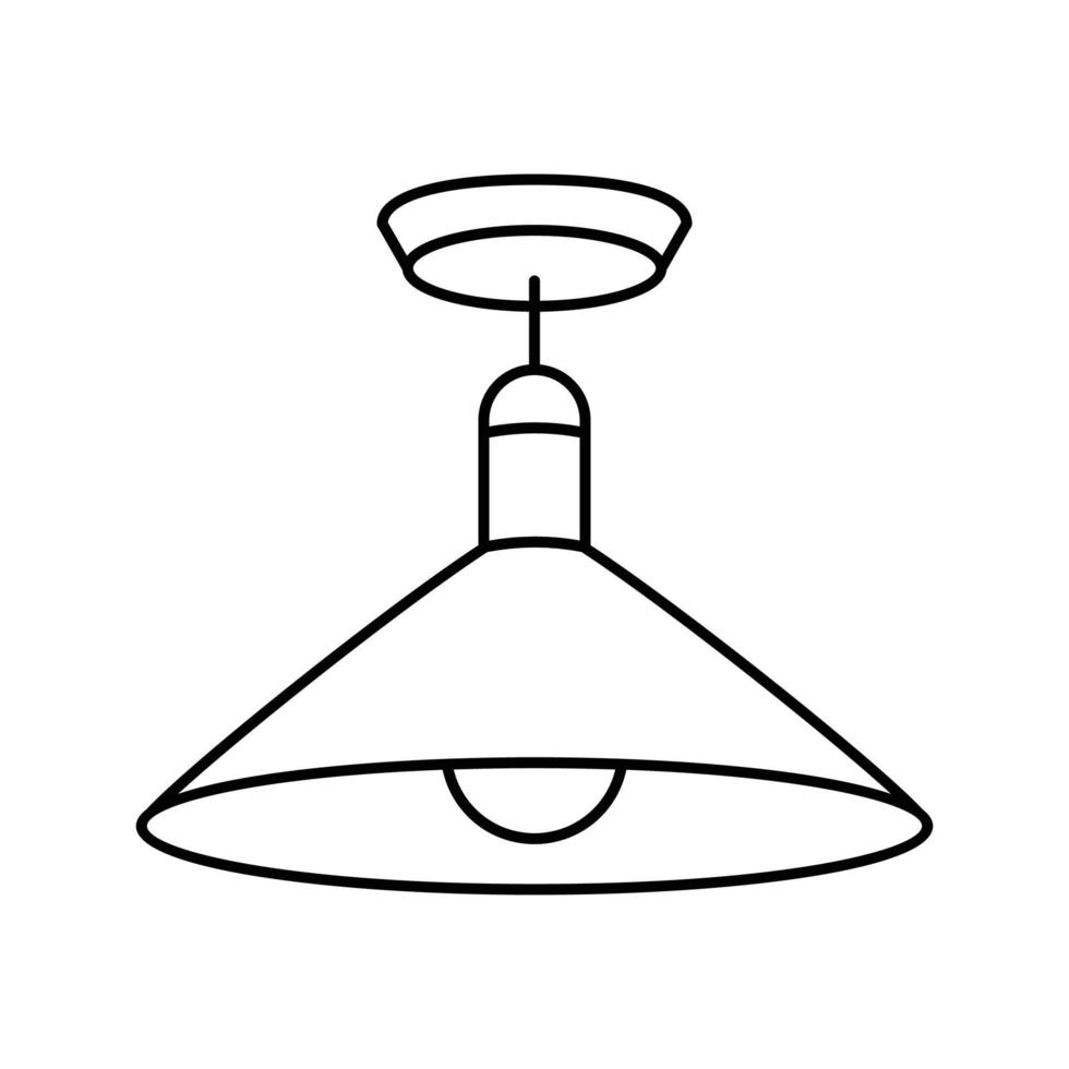 métal lampe plafond ligne icône vecteur illustration