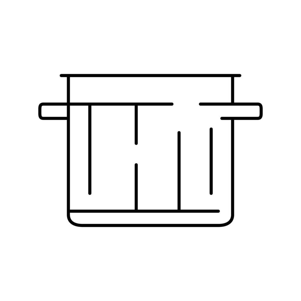 couvercle pot cuisine ligne icône vecteur illustration