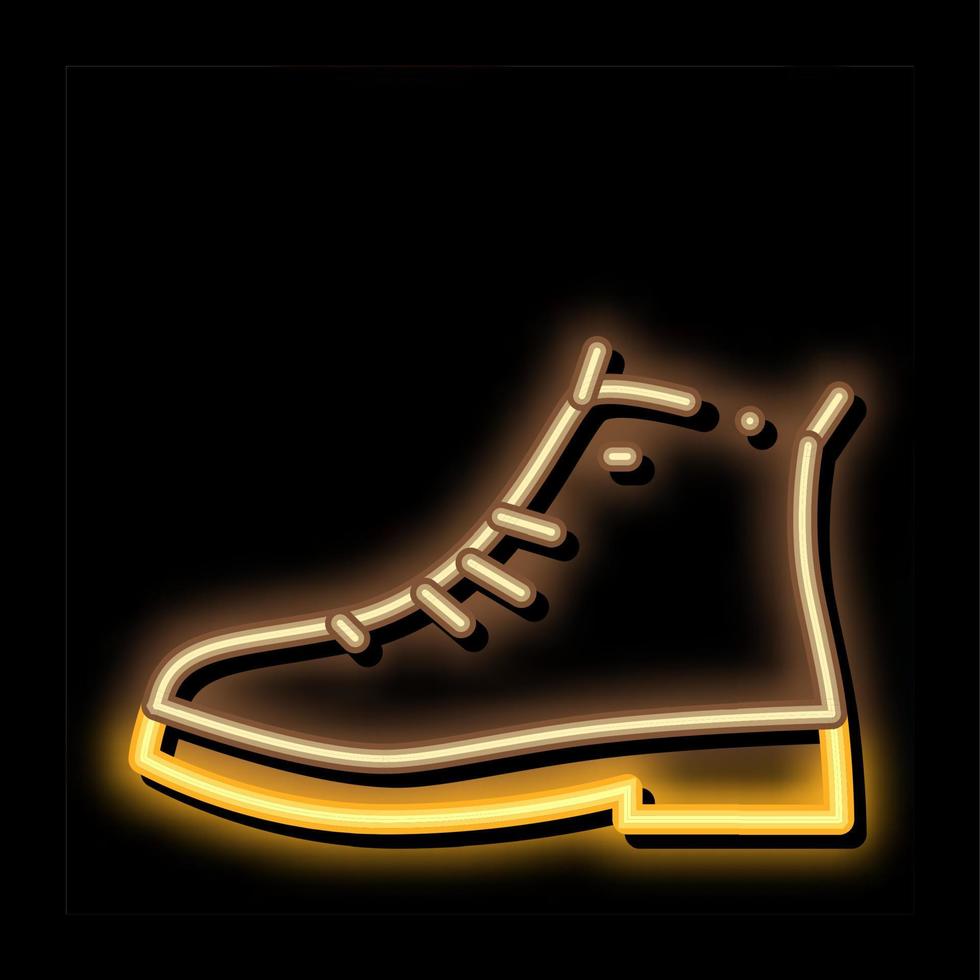 réparé chaussure néon lueur icône illustration vecteur