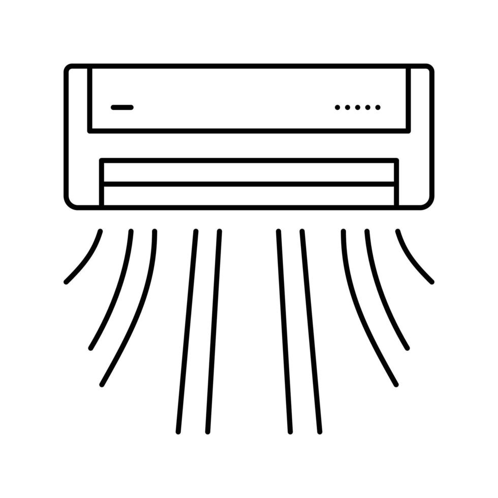 Conditionneur air ligne icône vecteur illustration