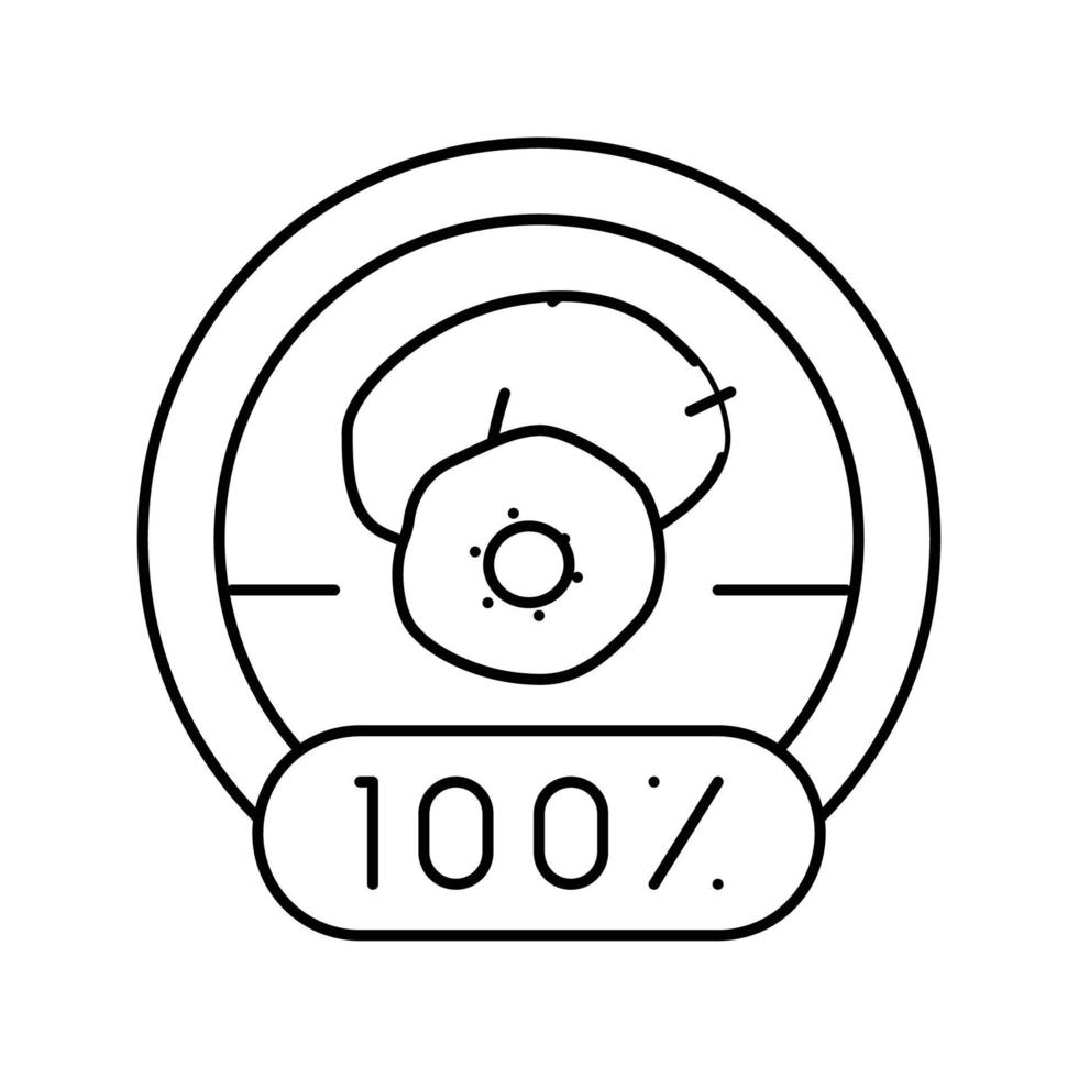 paume pétrole 100 ligne icône vecteur illustration