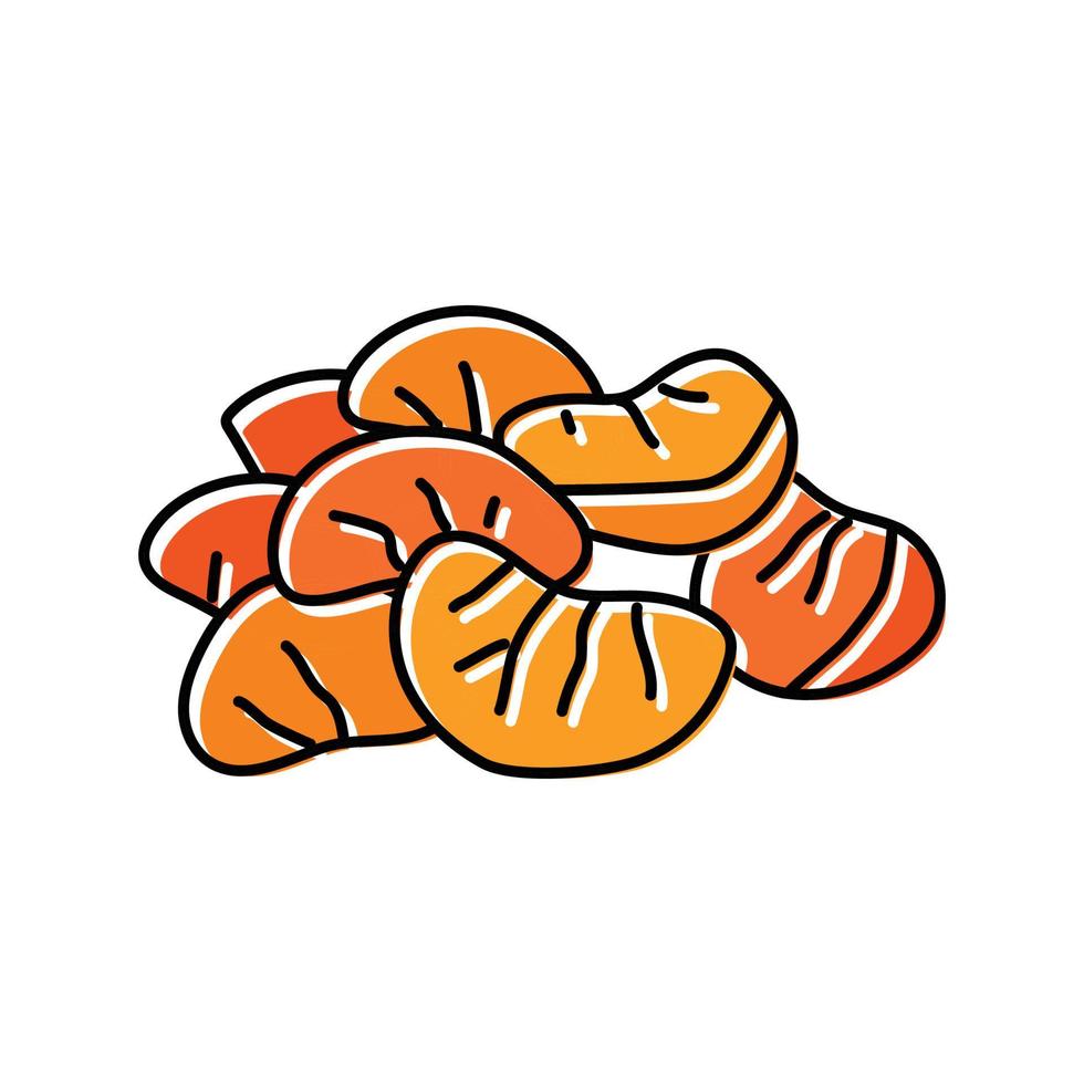 bouquet mandarine Couleur icône vecteur illustration