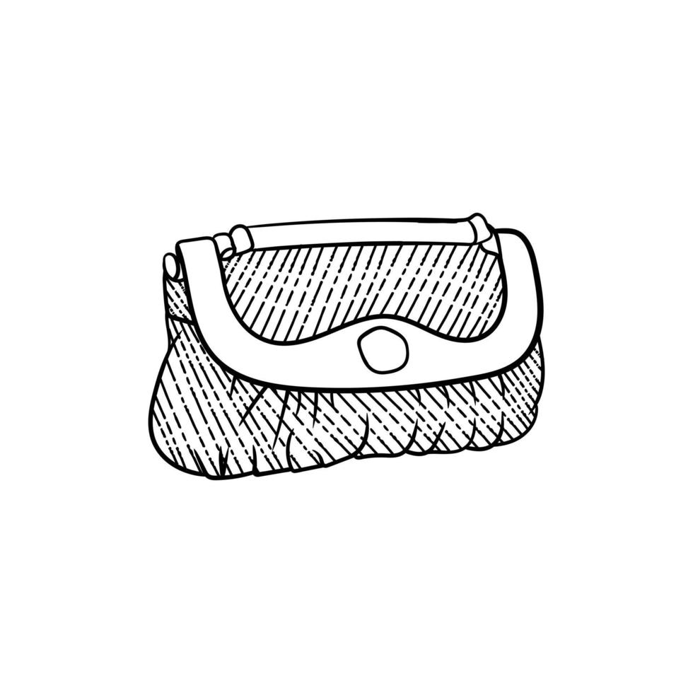 les filles sac mode ancien style illustration conception vecteur