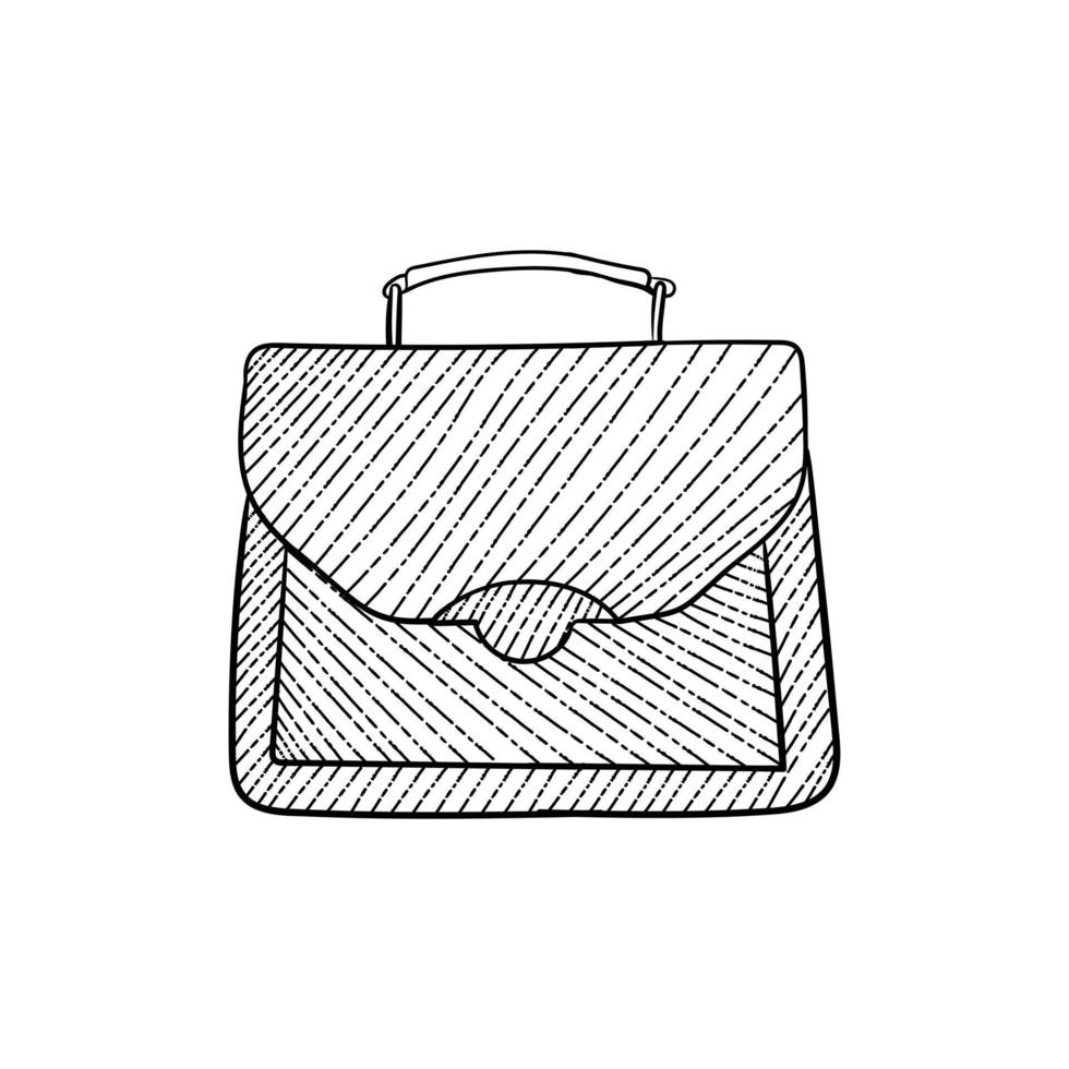 les filles sac élégant ligne art illustration conception vecteur