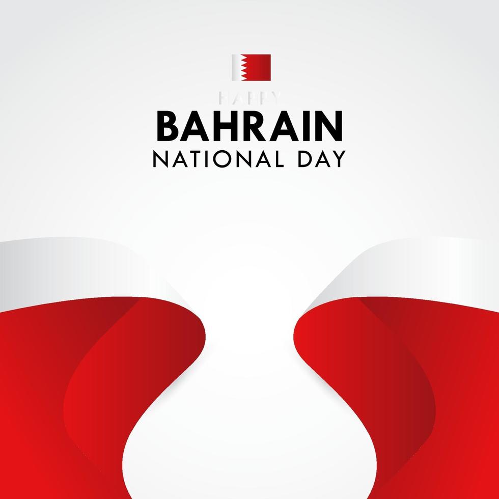 bonne fête nationale de bahreïn vector illustration de conception de modèle de célébration