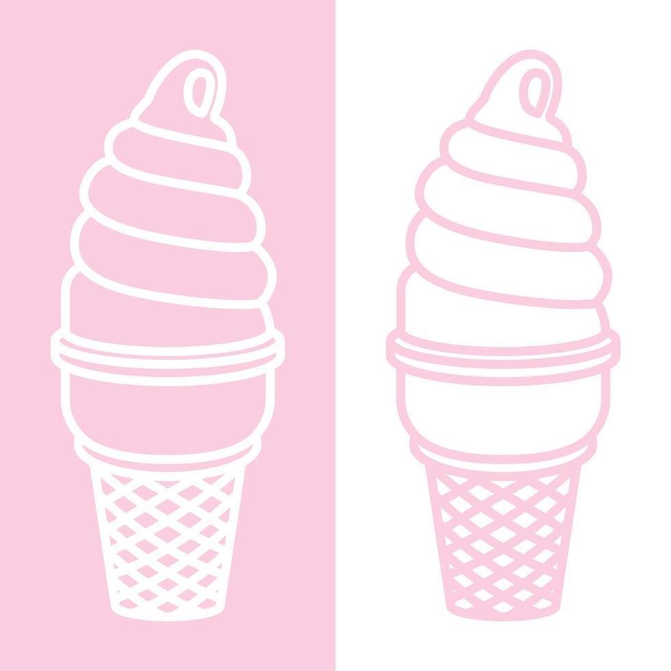 la glace crème vecteur icône tordu logo illustration dessin animé