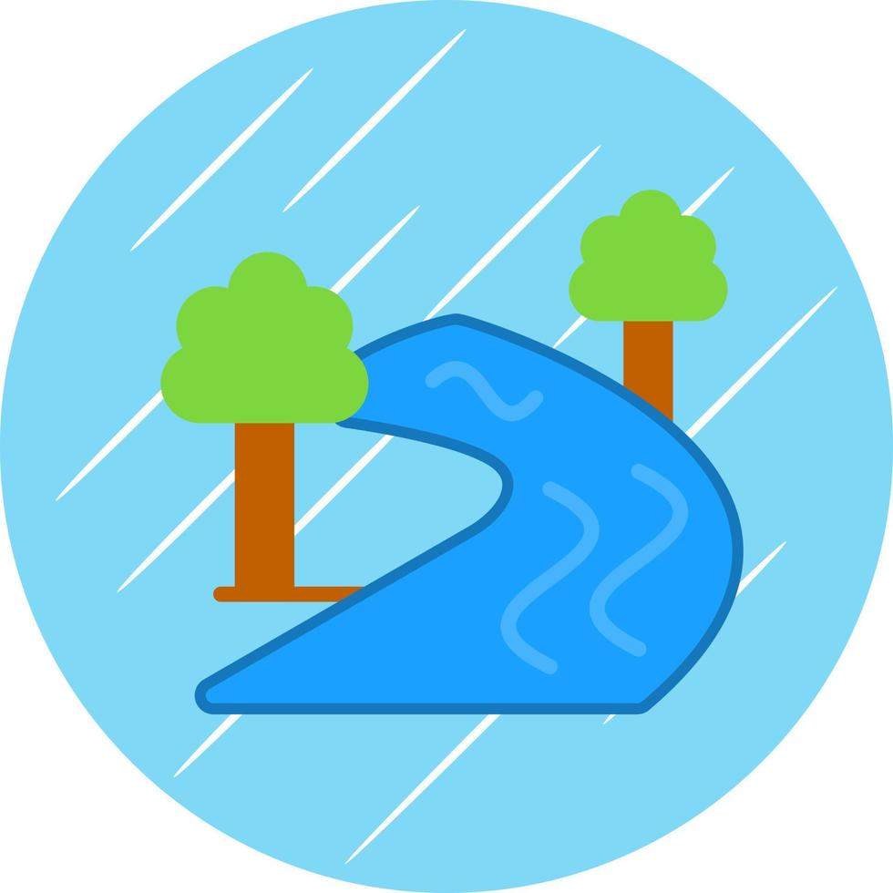 conception d'icône de vecteur de signe de rivière