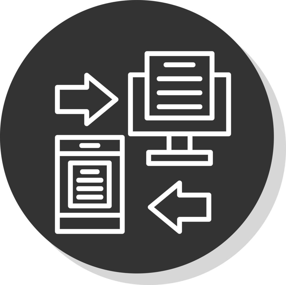 conception d'icône de vecteur de transfert