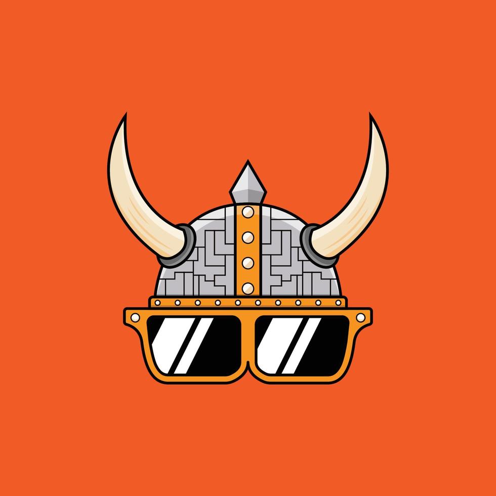 moderne viking logo vecteur