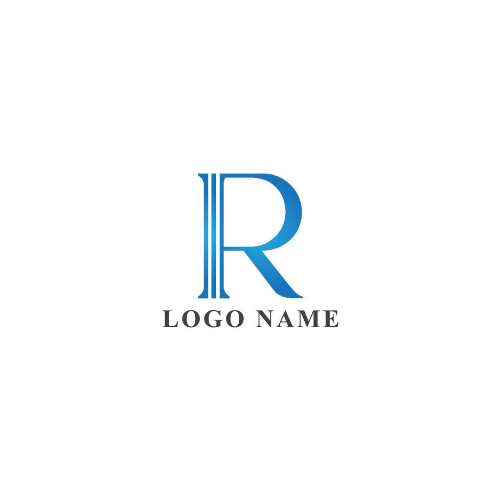 vecteur luxe lettre r logo modèle