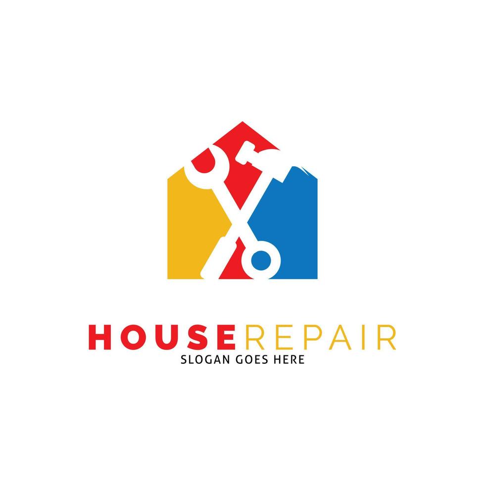 maison réparation ou Accueil rénovation icône vecteur logo modèle illustration conception