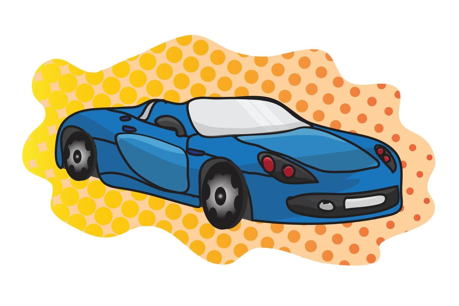 bleu voiture vecteur illustration et graphique sur blanc isolé Contexte.