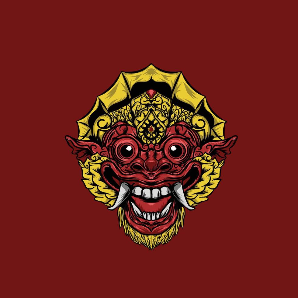 barong bali illustration traditionnel culture vecteur