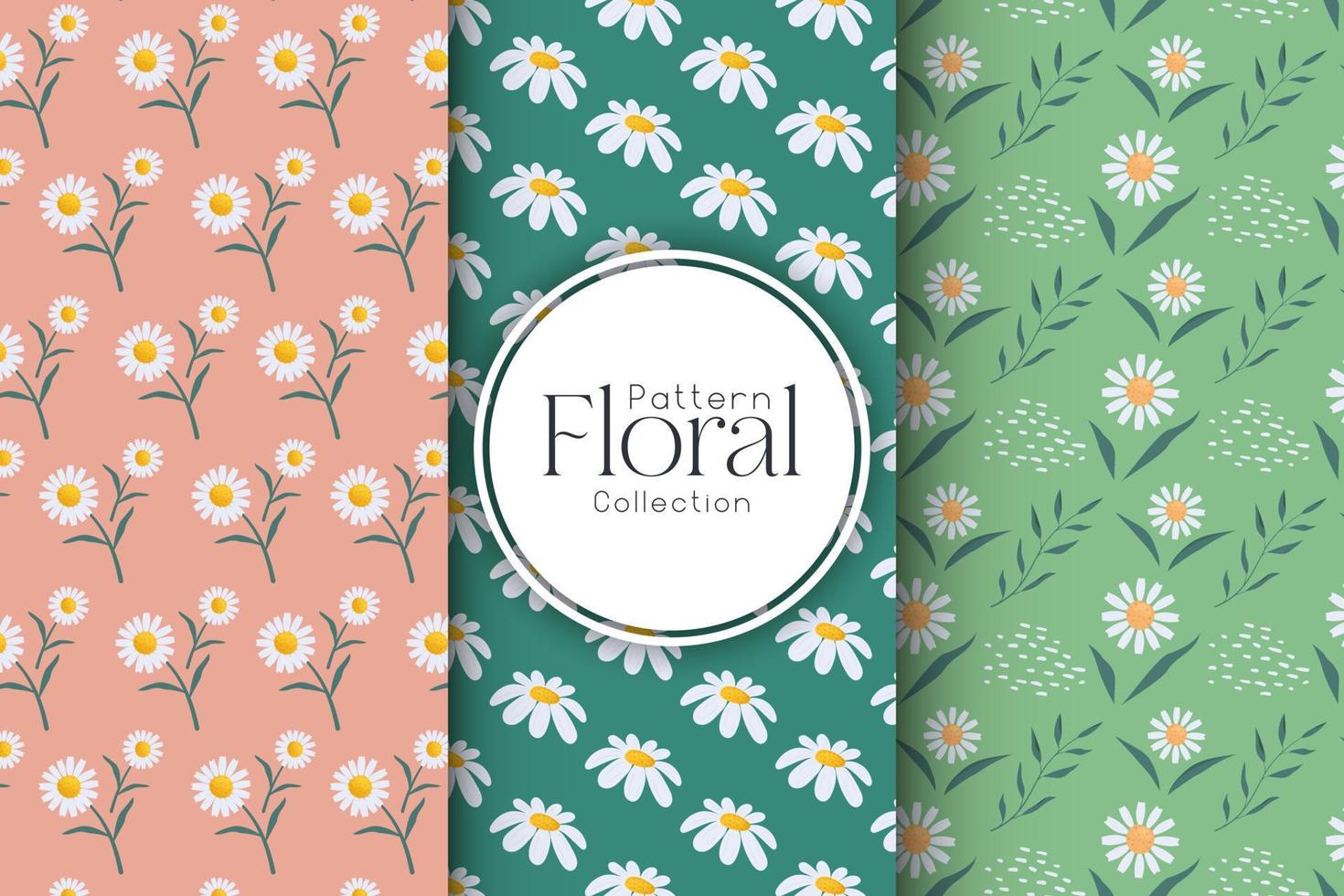 collection de floral motifs sur une lumière Contexte vecteur