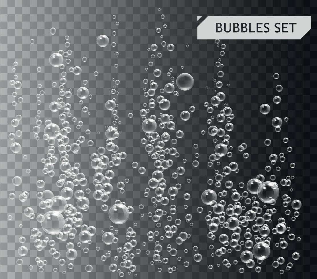 bulles sous l'illustration vectorielle de l'eau vecteur