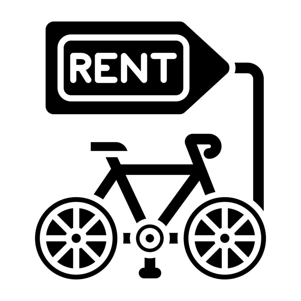 vélo de location icône style vecteur