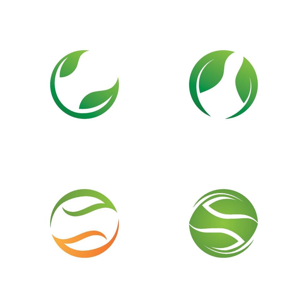 logos de l'écologie des feuilles d'arbre vert vecteur