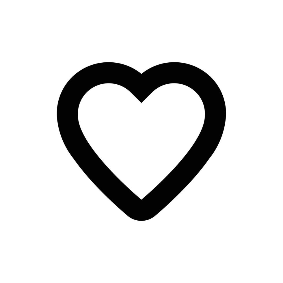 cœur, aimer, comme contour icône dans transparent arrière-plan, de base app et la toile ui audacieux ligne icône, eps10 vecteur